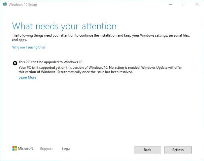 Windows 10 Update block