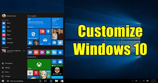 How to Customize Your Windows 10 PC