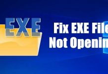 Fix .exe Files not Opening in Windows 10
