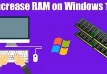 How to increase RAM on windows 10