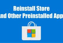 How to Reinstall Store & Other Preinstalled Apps in Windows 10