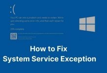 How to fix system service exception