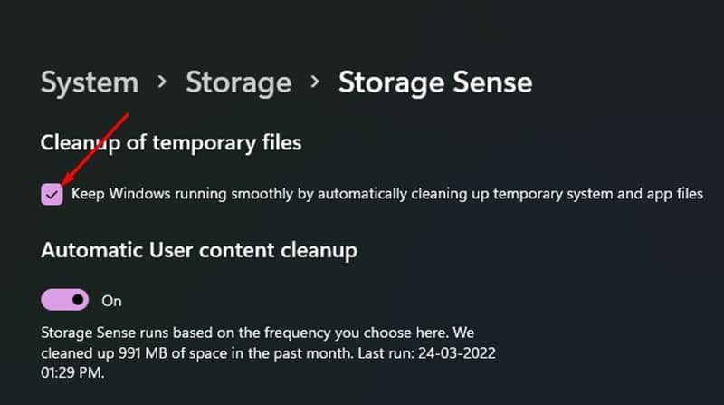 cleanup of temporary files