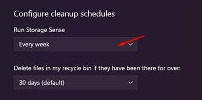 setup cleanup schedules