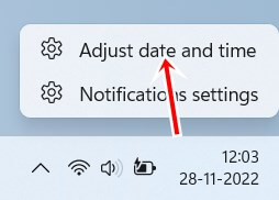 Adjust date and time